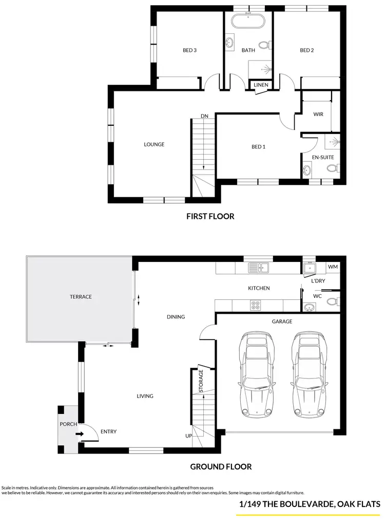 Floorplan of Homely townhouse listing, 1/149 The Boulevarde, Oak Flats NSW 2529