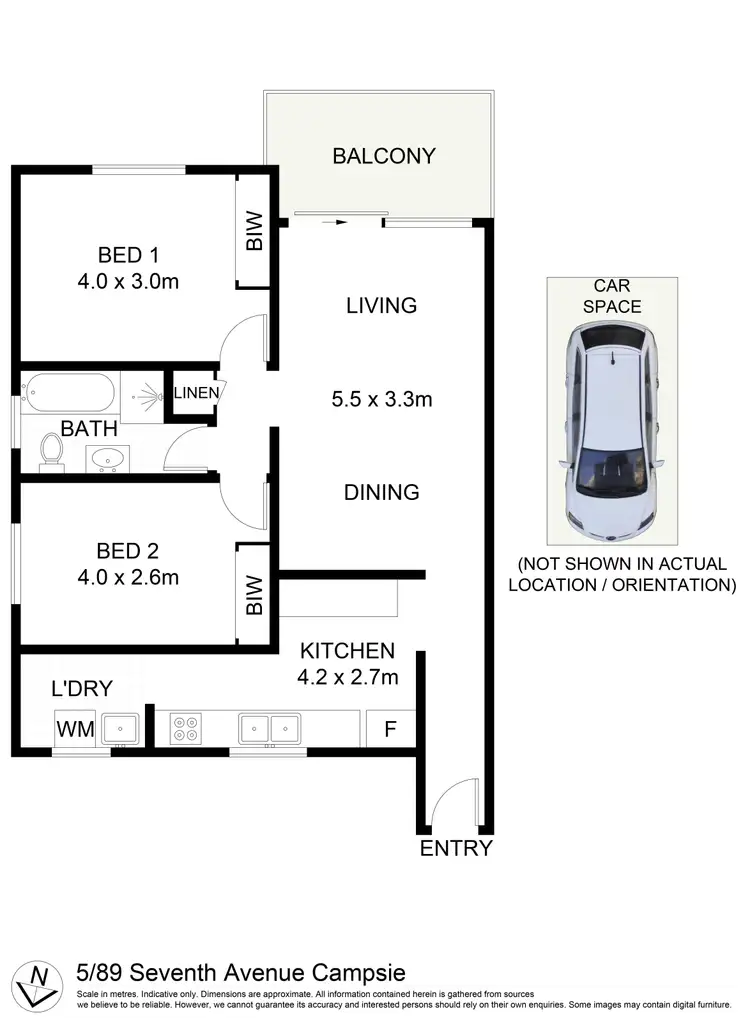 Floorplan of Homely apartment listing, 5/89 Seventh Avenue, Campsie NSW 2194