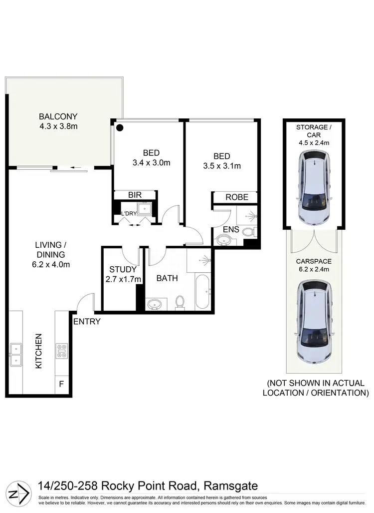 Floorplan of Homely apartment listing, 14/250-258 Rocky Point Road, Ramsgate NSW 2217