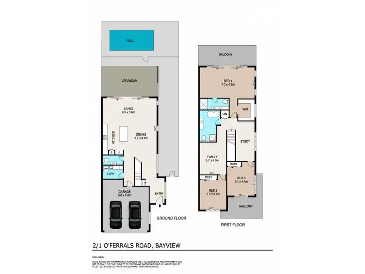 Floorplan of Homely townhouse listing, 2/1 O'ferrals Road, Bayview NT 820