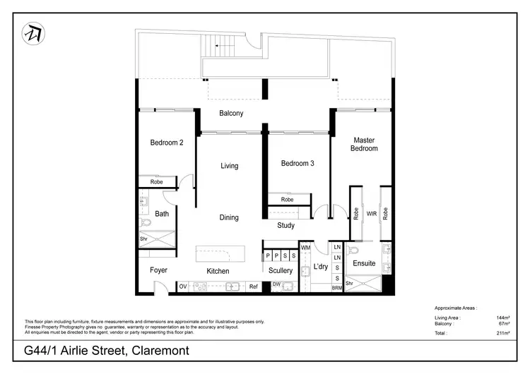 Floorplan of Homely apartment listing, G44/1 Airlie Street, Claremont WA 6010