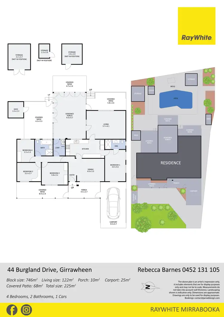 Floorplan of Homely house listing, 44 Burgland Drive, Girrawheen WA 6064