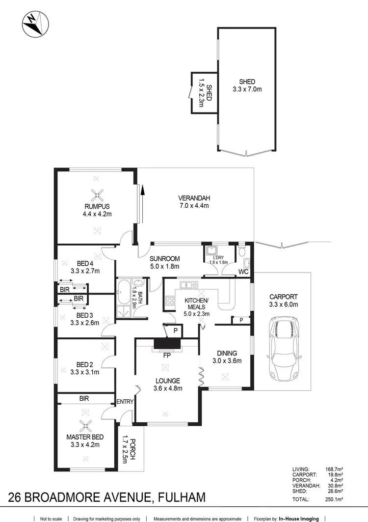 Floorplan of Homely house listing, 26 Broadmore Avenue, Fulham SA 5024