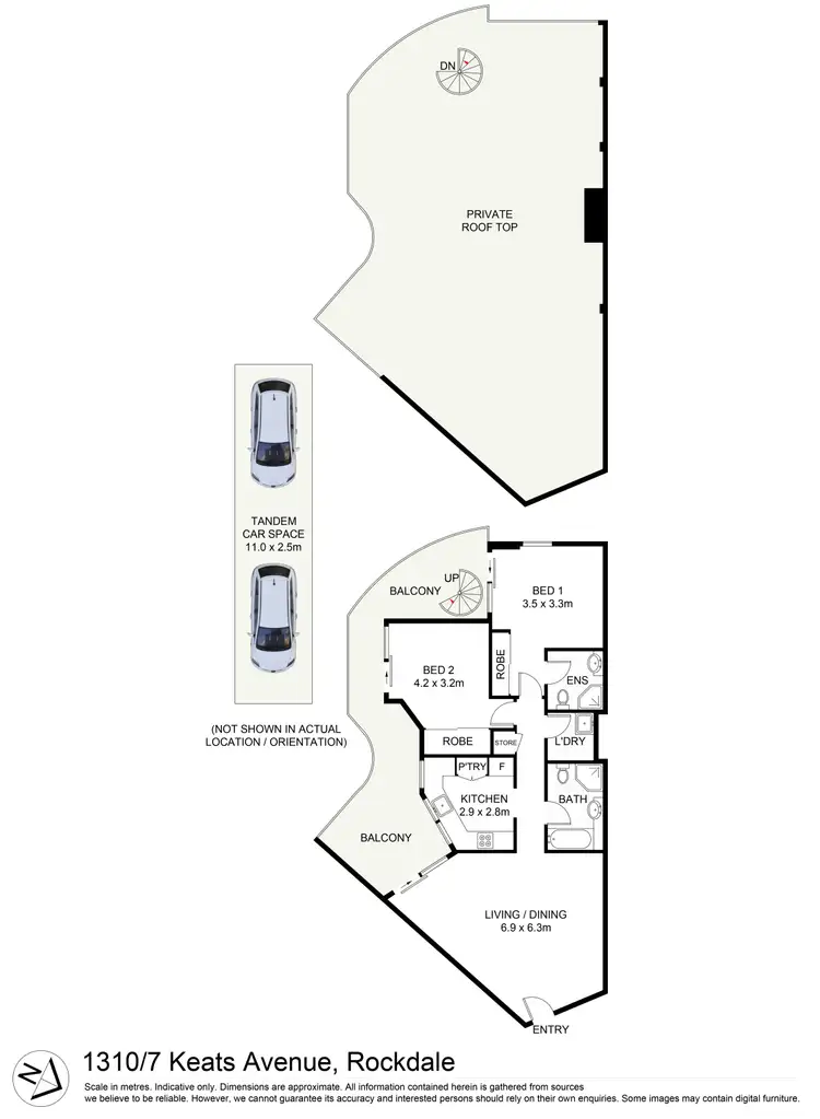 Floorplan of Homely apartment listing, 1310/7 Keats Avenue, Rockdale NSW 2216