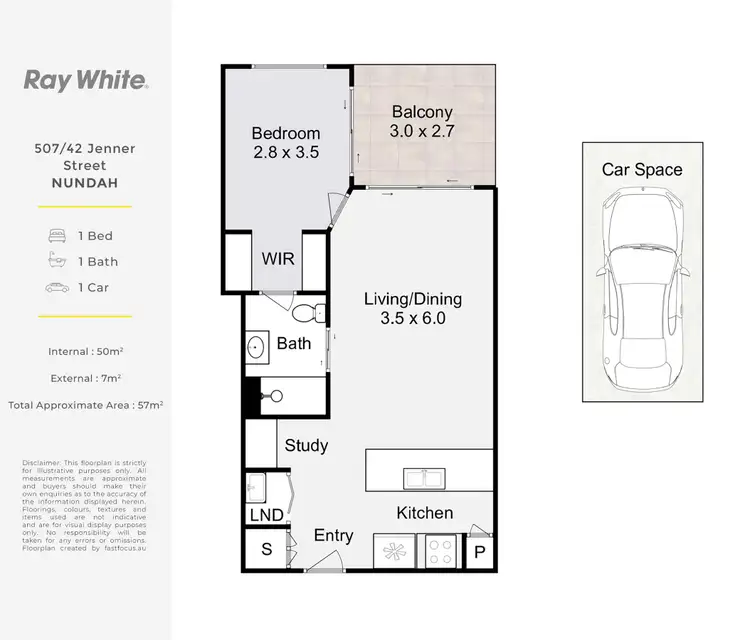 Floorplan of Homely apartment listing, 507/42 Jenner Street, Nundah QLD 4012