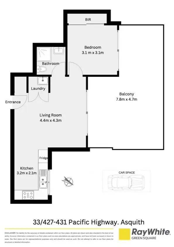 Floorplan of Homely apartment listing, 33/427-431 Pacific Highway, Asquith NSW 2077