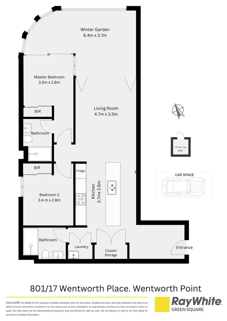 Floorplan of Homely apartment listing, 801/17 Wentworth Place, Wentworth Point NSW 2127