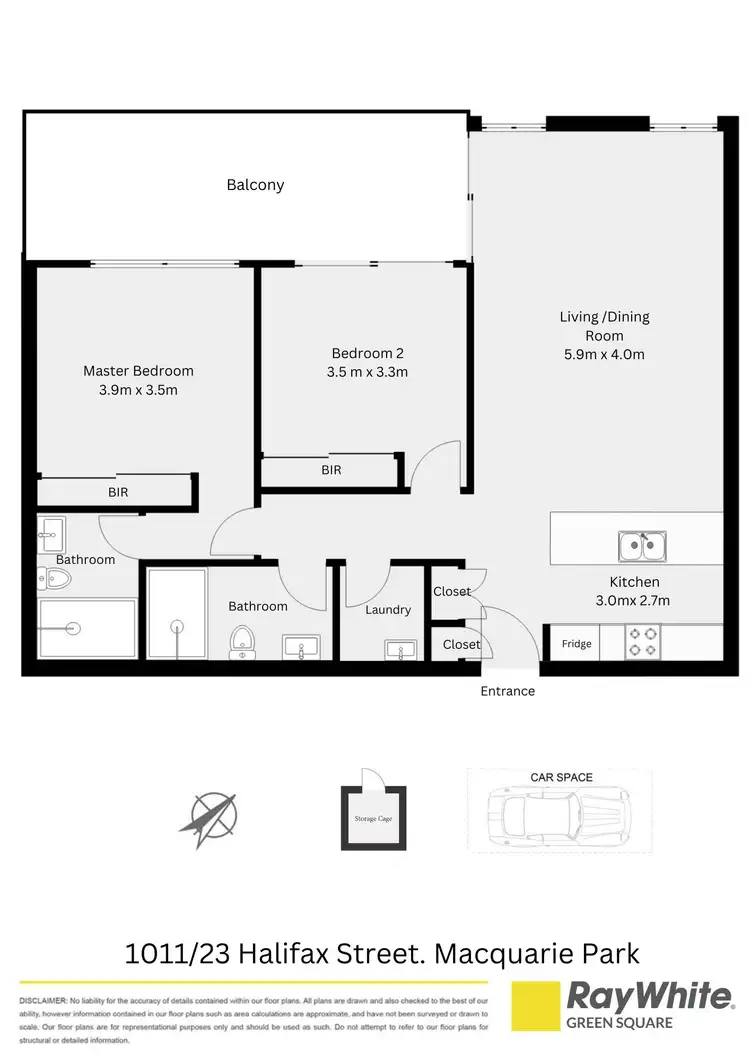 Floorplan of Homely apartment listing, 1011/23 Halifax Street, Macquarie Park NSW 2113