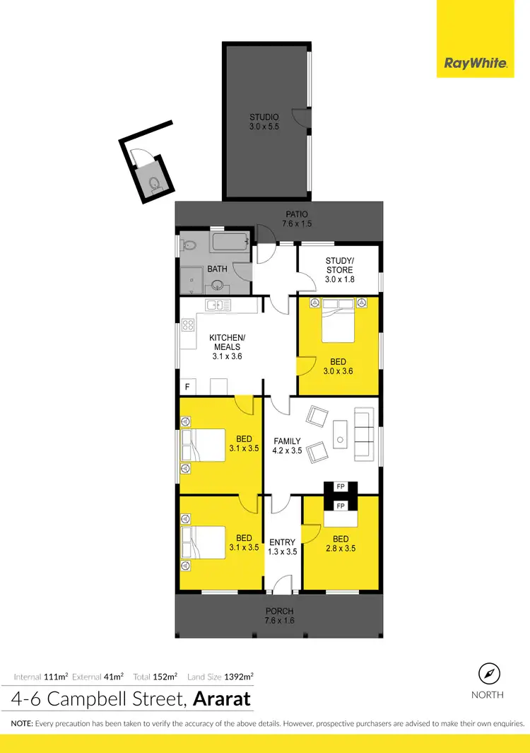 Floorplan of Homely house listing, 4-6 Campbell Street, Ararat VIC 3377