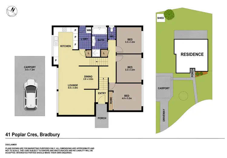 Floorplan of Homely house listing, 41 Poplar Crescent, Bradbury NSW 2560