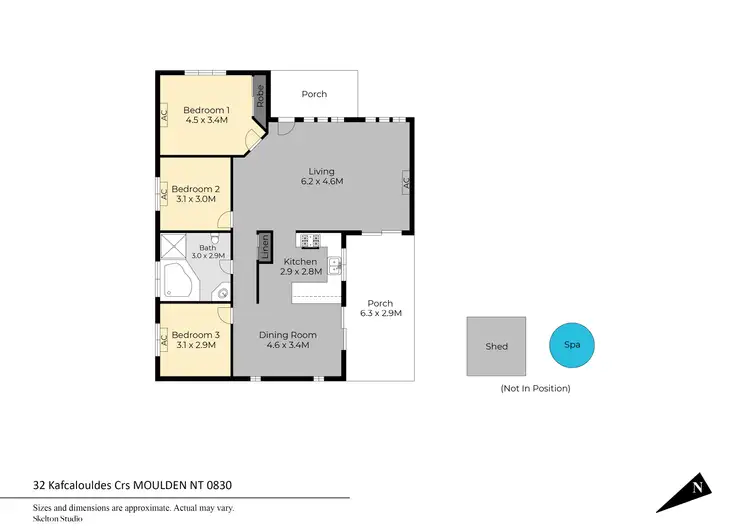 Floorplan of Homely house listing, 32 Kafcaloudes Crescent, Moulden NT 830