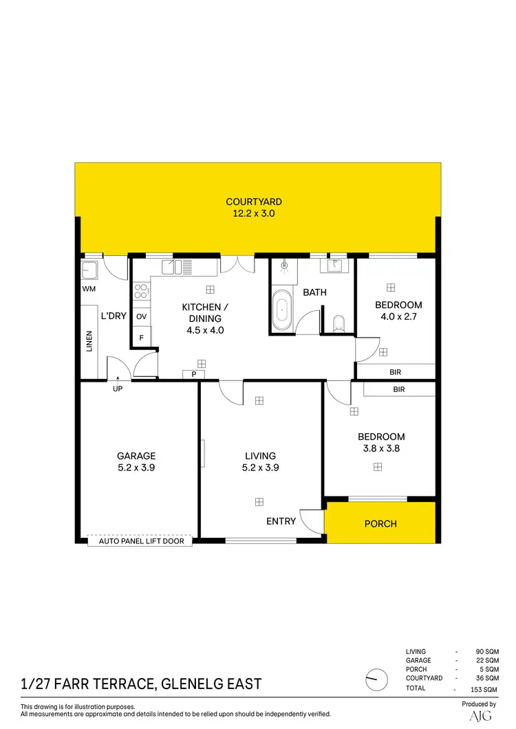 Floorplan of Homely unit listing, 1/27 Farr Terrace, Glenelg East SA 5045