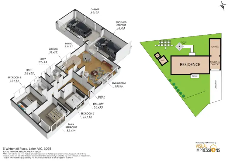 Floorplan of Homely house listing, 5 Whitehall Place, Lalor VIC 3075