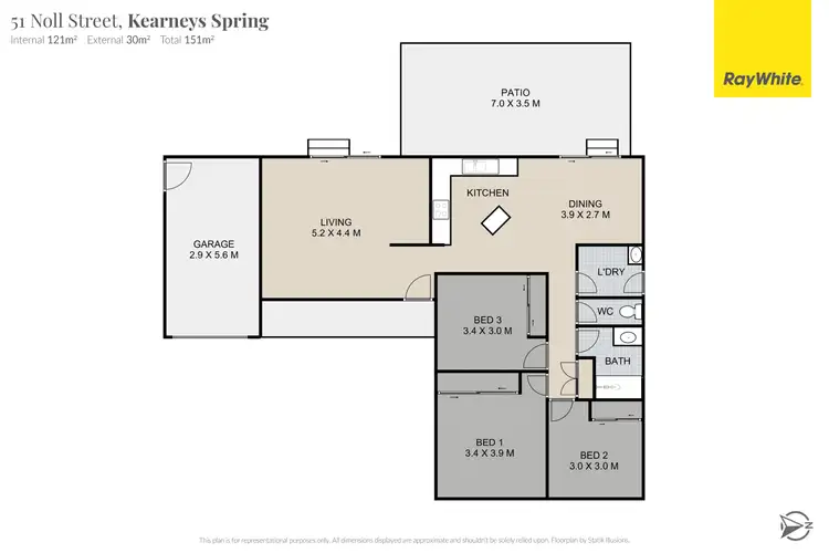 Floorplan of Homely house listing, 51 Noll Street, Kearneys Spring QLD 4350