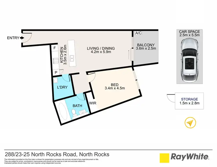 Floorplan of Homely apartment listing, 288/25 North Rocks Road, North Rocks NSW 2151