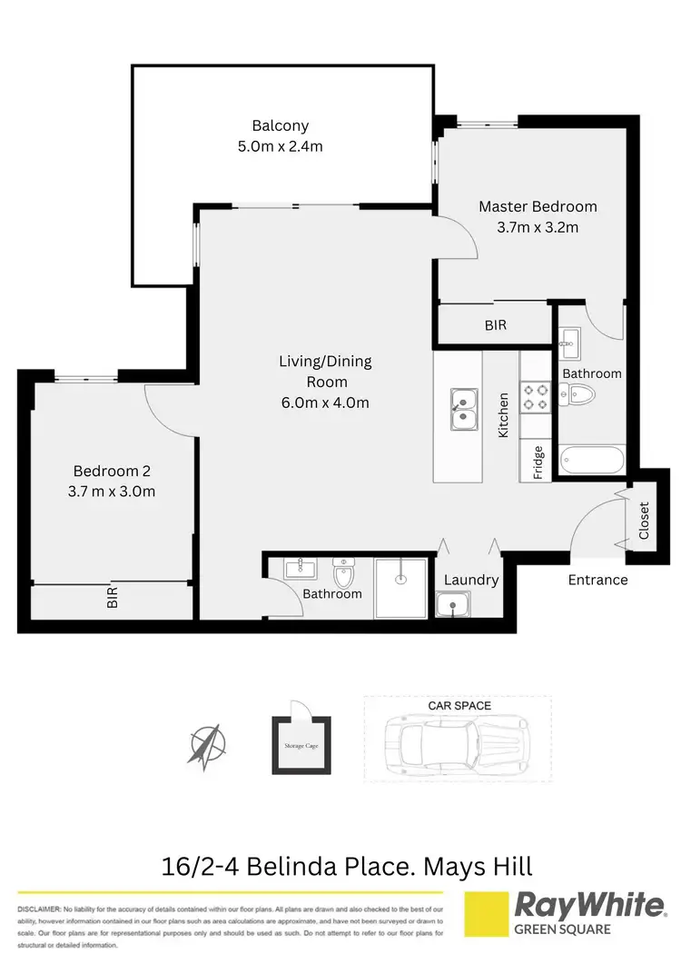 Floorplan of Homely apartment listing, 16/2-4 Belinda Place, Mays Hill NSW 2145