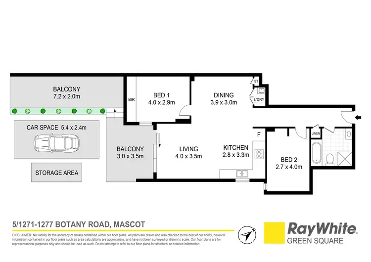 Floorplan of Homely apartment listing, 5/1271-1277 Botany Road, Mascot NSW 2020
