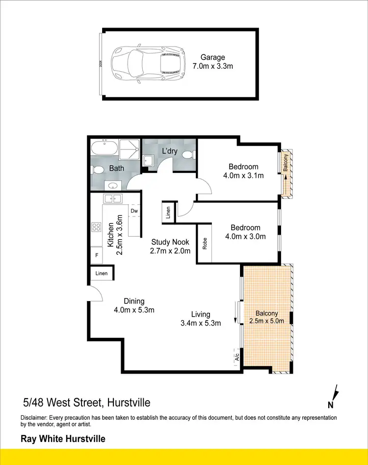Floorplan of Homely apartment listing, 5/42-48B West Street, Hurstville NSW 2220