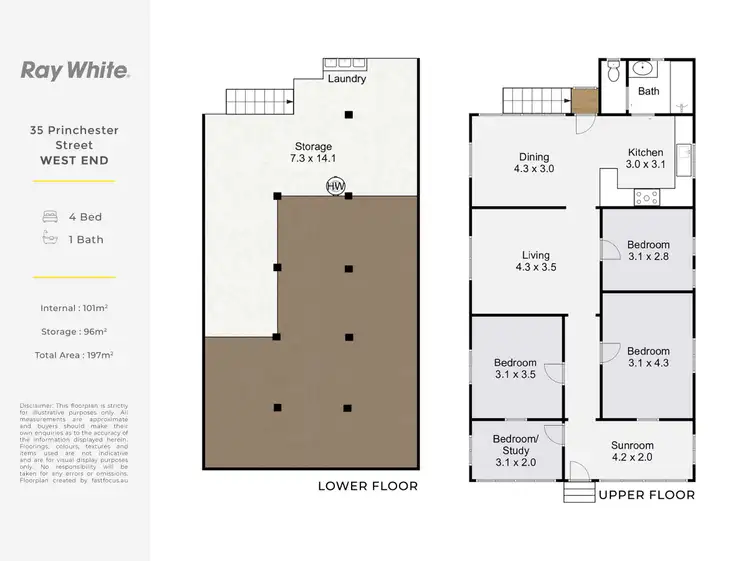 Floorplan of Homely house listing, 35 Princhester Street, West End QLD 4101