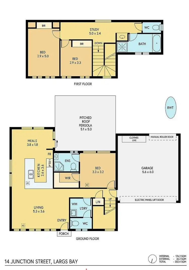 Floorplan of Homely house listing, 14 Junction Street, Largs Bay SA 5016