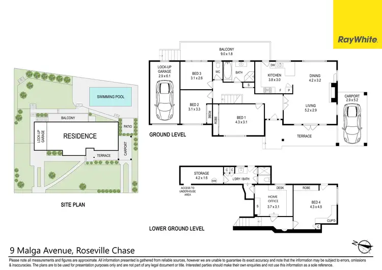 Floorplan of Homely house listing, 9 Malga Avenue, Roseville Chase NSW 2069