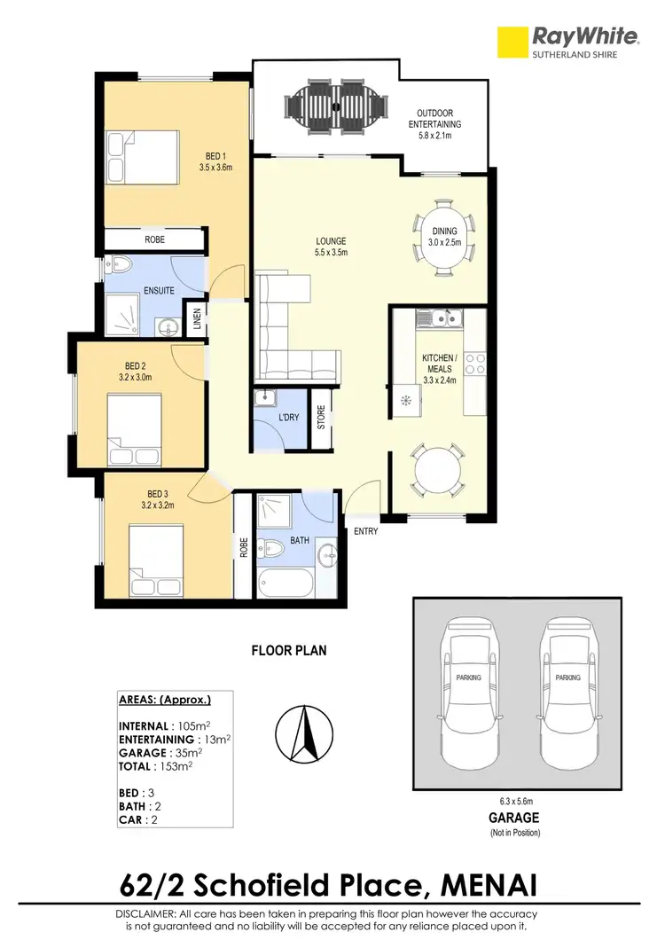 Floorplan of Homely apartment listing, 62/2 Schofield Place, Menai NSW 2234