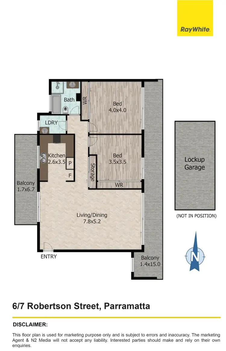Floorplan of Homely unit listing, 6/7-9 Robertson Street, Parramatta NSW 2150