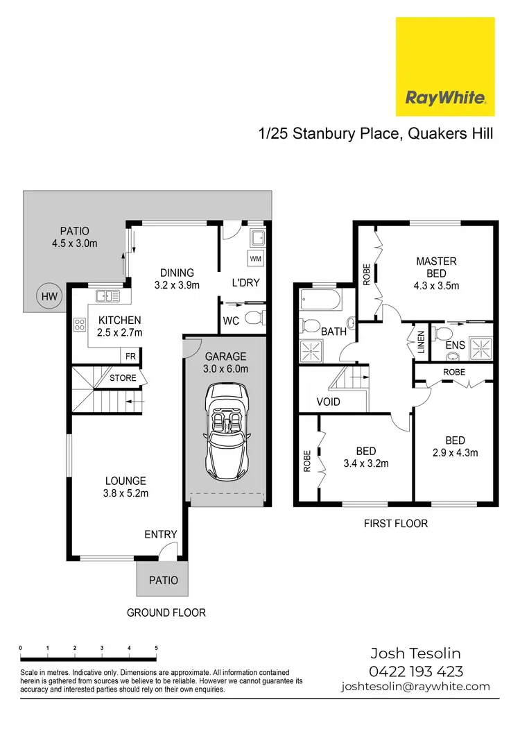 Floorplan of Homely townhouse listing, 1/25 Stanbury Place, Quakers Hill NSW 2763