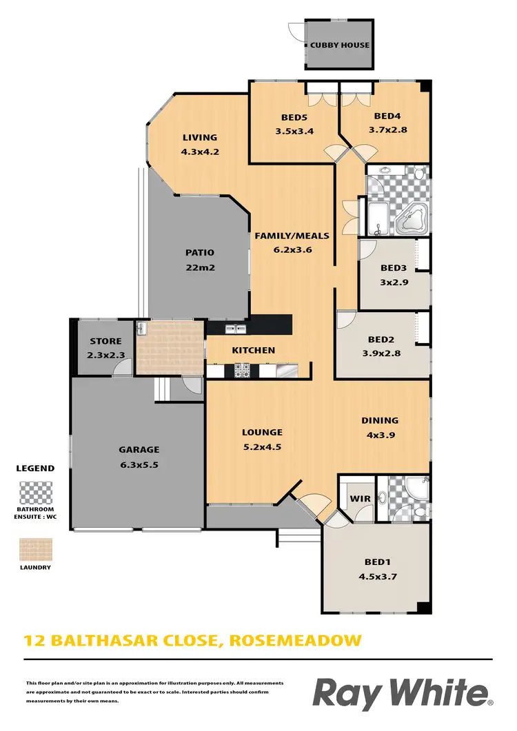 Floorplan of Homely house listing, 12 Balthasar Close, Rosemeadow NSW 2560