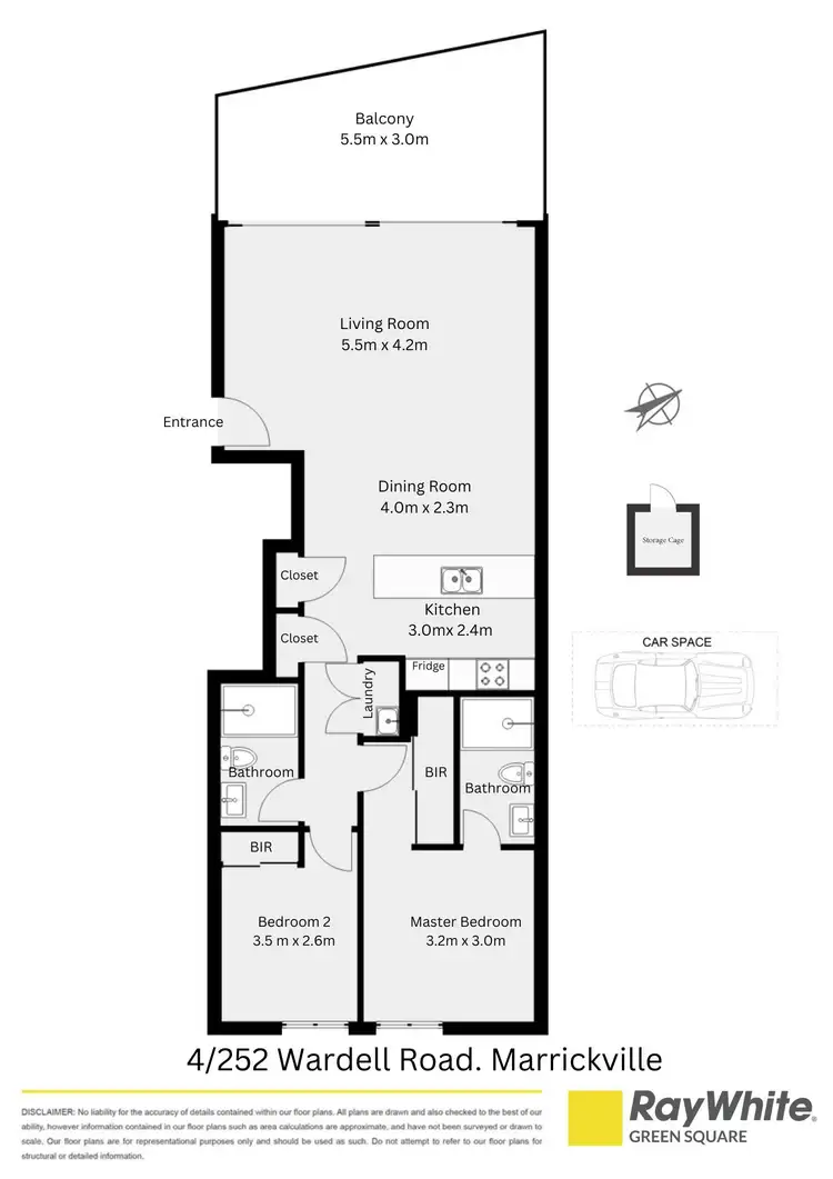 Floorplan of Homely apartment listing, 4/252 Wardell Road, Marrickville NSW 2204