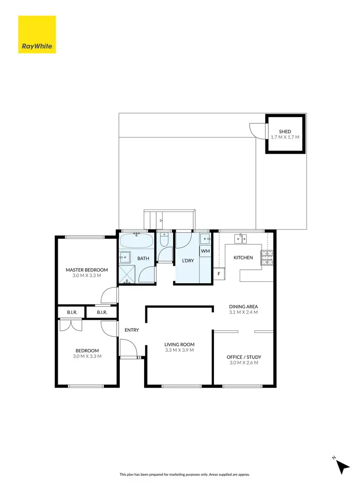 Floorplan of Homely unit listing, 1/45 Ashleigh Crescent, Meadow Heights VIC 3048