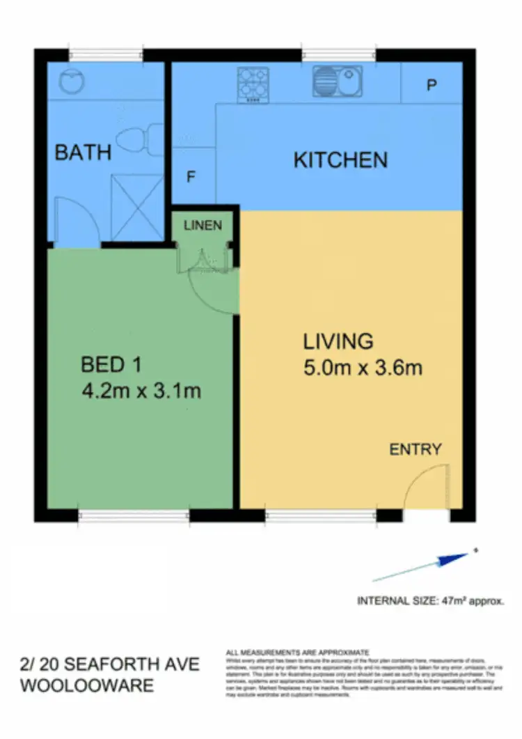 Floorplan of Homely unit listing, 2/20 Seaforth Avenue, Woolooware NSW 2230