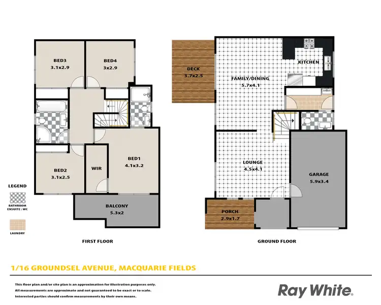 Floorplan of Homely house listing, 1/16 Groundsel Avenue, Macquarie Fields NSW 2564