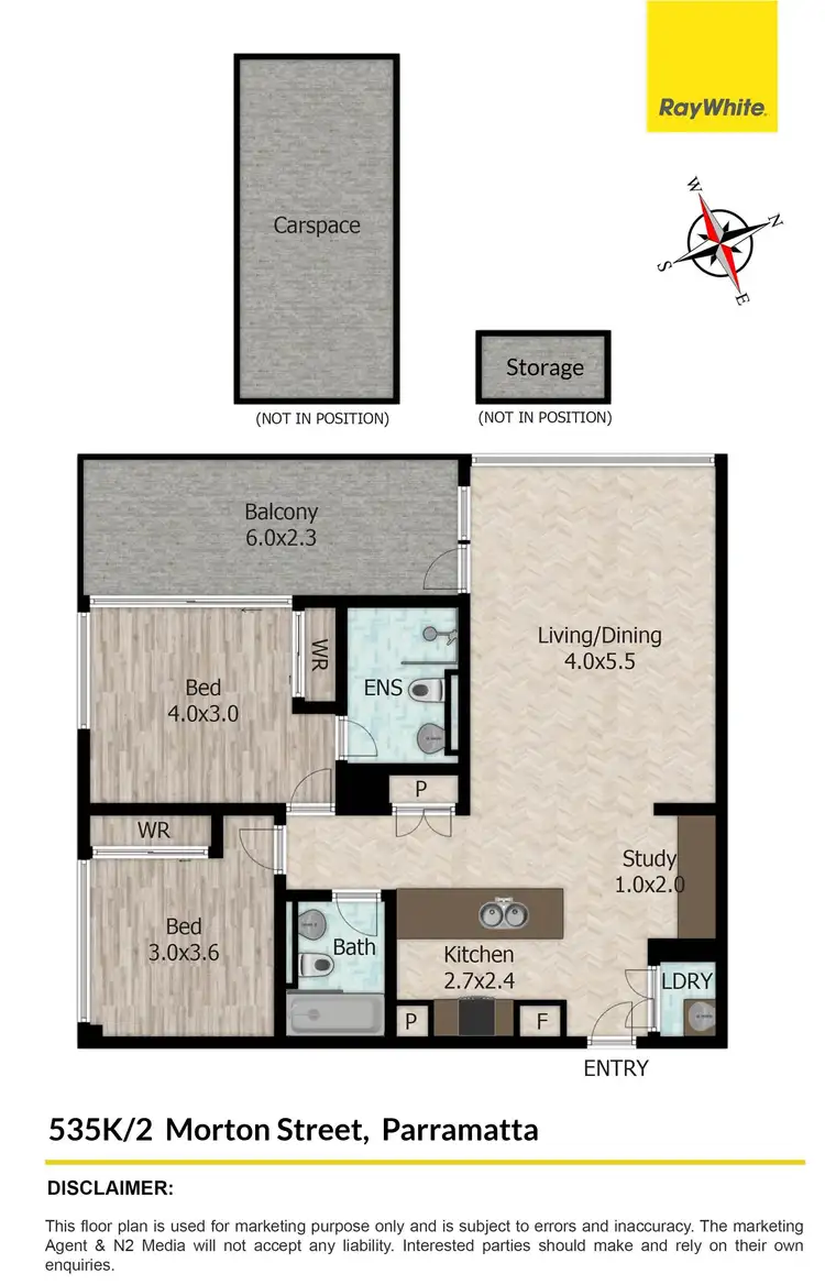 Floorplan of Homely apartment listing, 535K/2 Morton Street, Parramatta NSW 2150