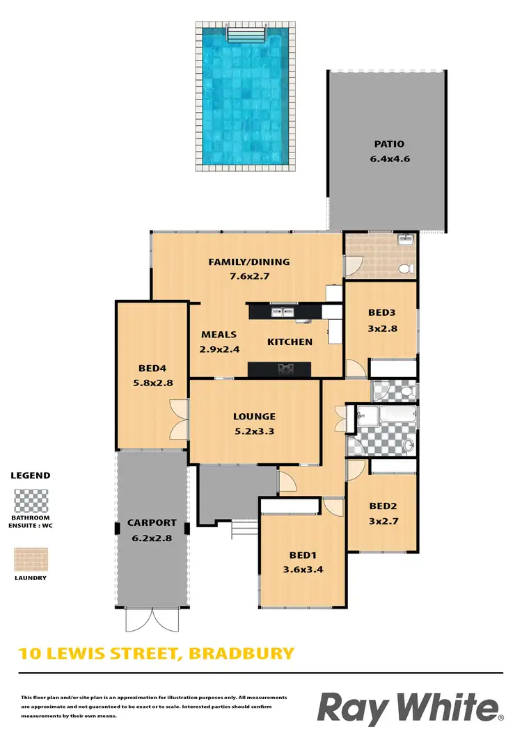 Floorplan of Homely house listing, 10 Lewis Street, Bradbury NSW 2560