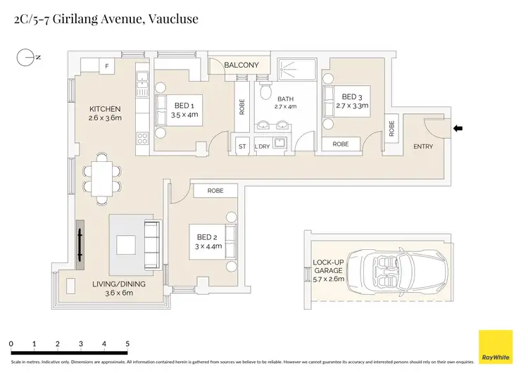 Floorplan of Homely apartment listing, 2C/5-7 Girilang Avenue, Vaucluse NSW 2030
