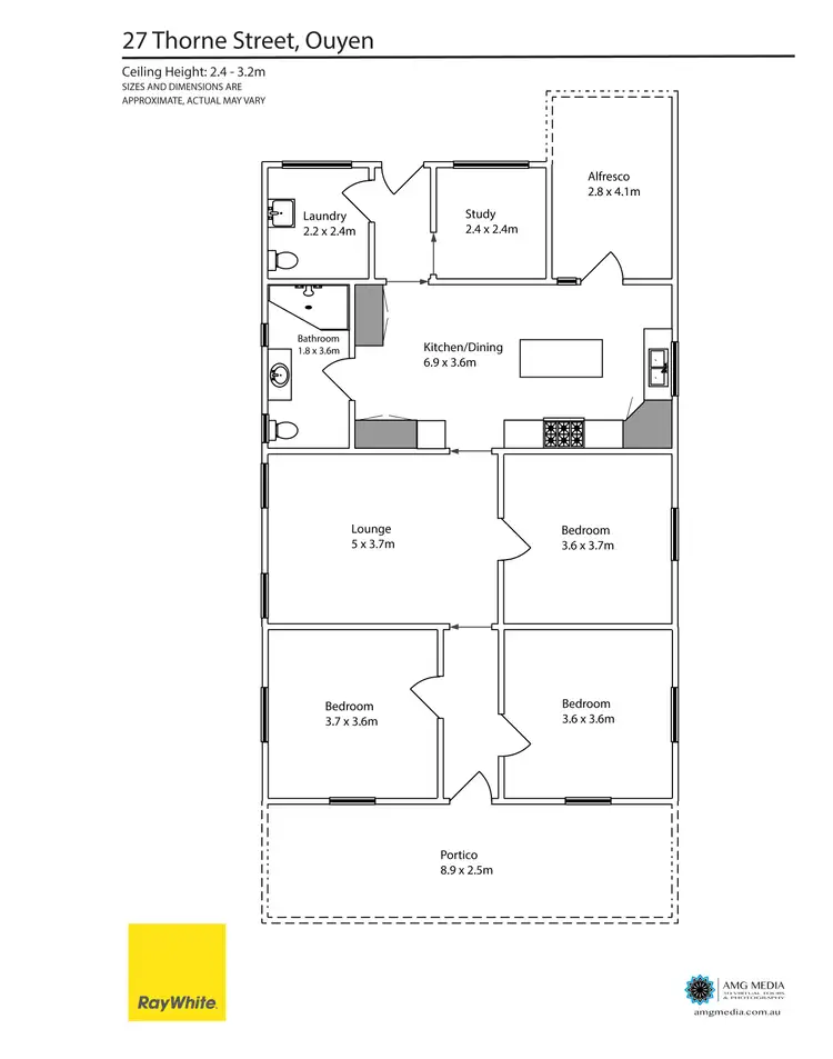Floorplan of Homely house listing, 27 Thorne Street, Ouyen VIC 3490