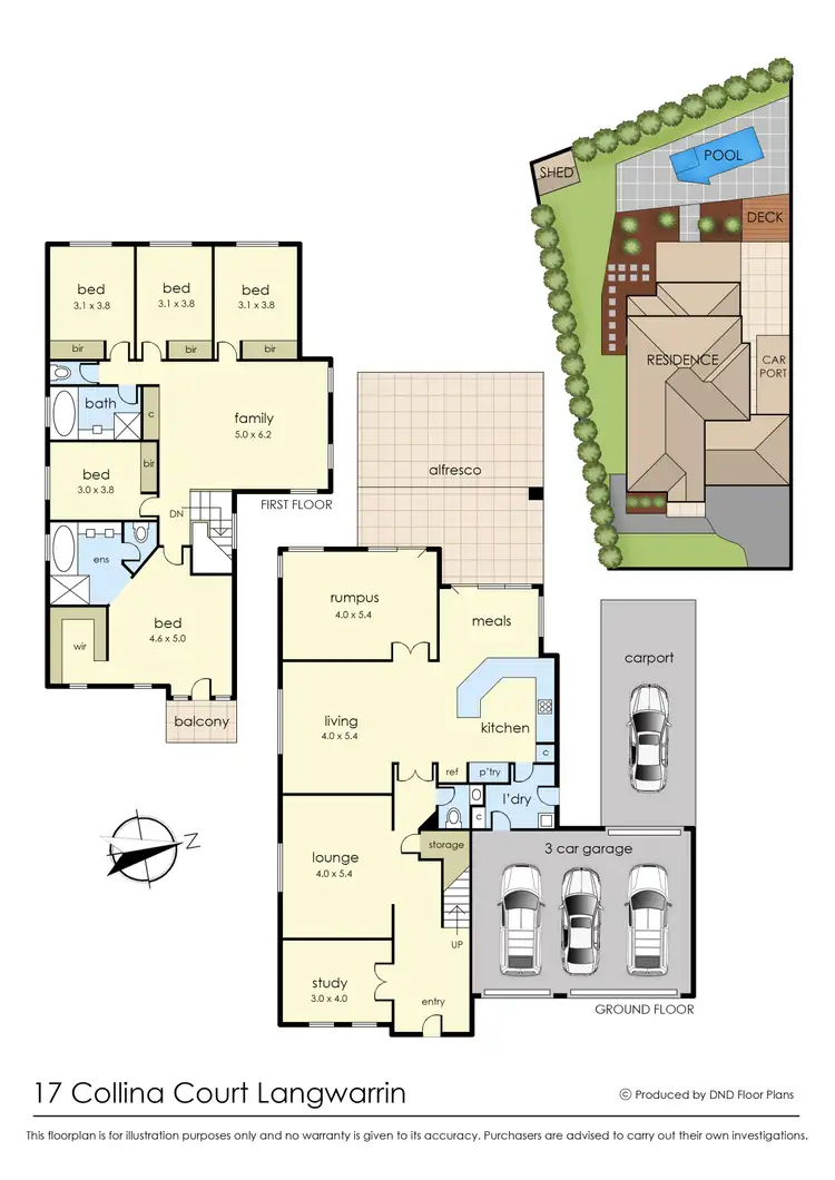 Floorplan of Homely house listing, 17 Collina Court, Langwarrin VIC 3910