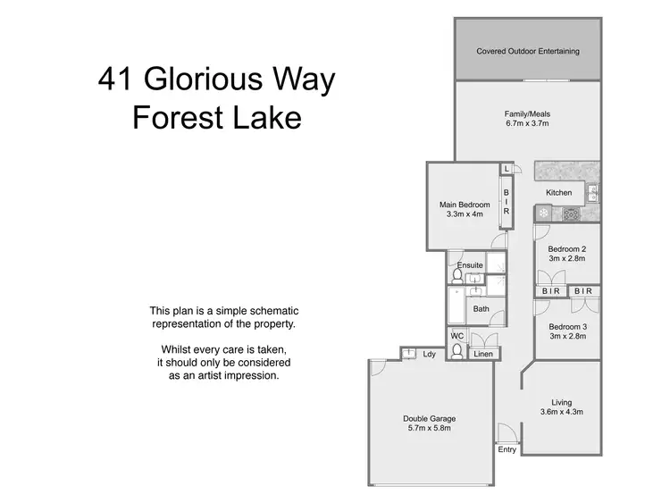 Floorplan of Homely house listing, 41 Glorious Way, Forest Lake QLD 4078