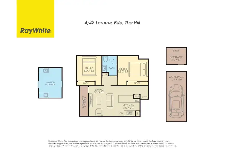 Floorplan of Homely unit listing, 4/42 Lemnos Parade, The Hill NSW 2300