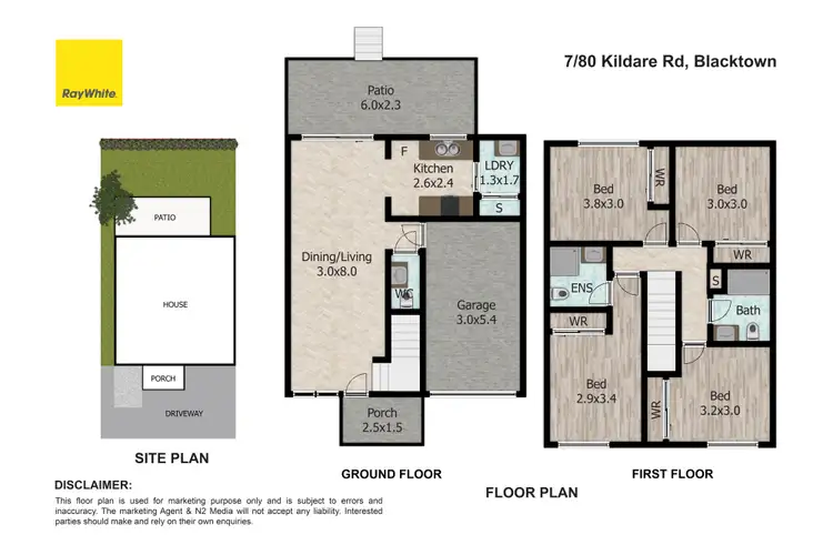 Floorplan of Homely townhouse listing, 7/80 Kildare Road, Blacktown NSW 2148