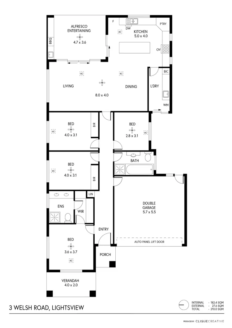 Floorplan of Homely house listing, 3 Welsh Road, Lightsview SA 5085