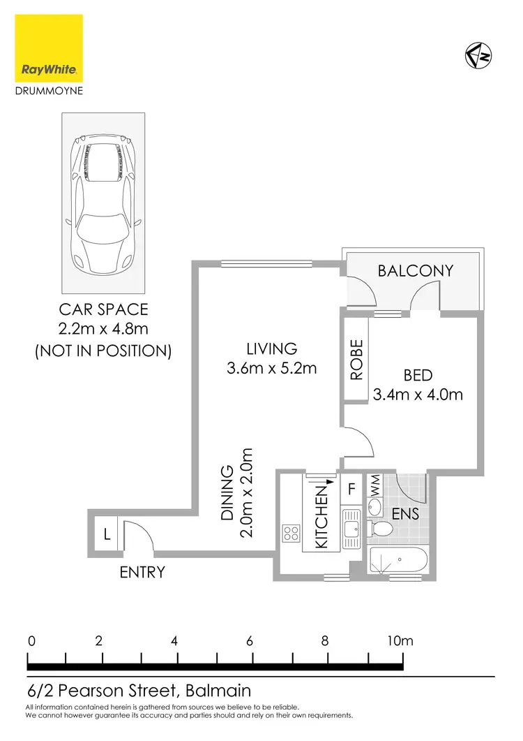 Floorplan of Homely unit listing, 6/2 Pearson Street, Balmain East NSW 2041