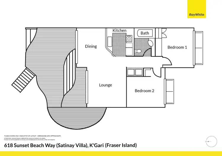 Floorplan of Homely unit listing, 618 Sunset Beach Way, Fraser Island QLD 4581