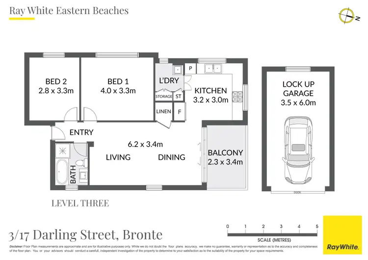 Floorplan of Homely apartment listing, 3/17 Darling Street, Bronte NSW 2024