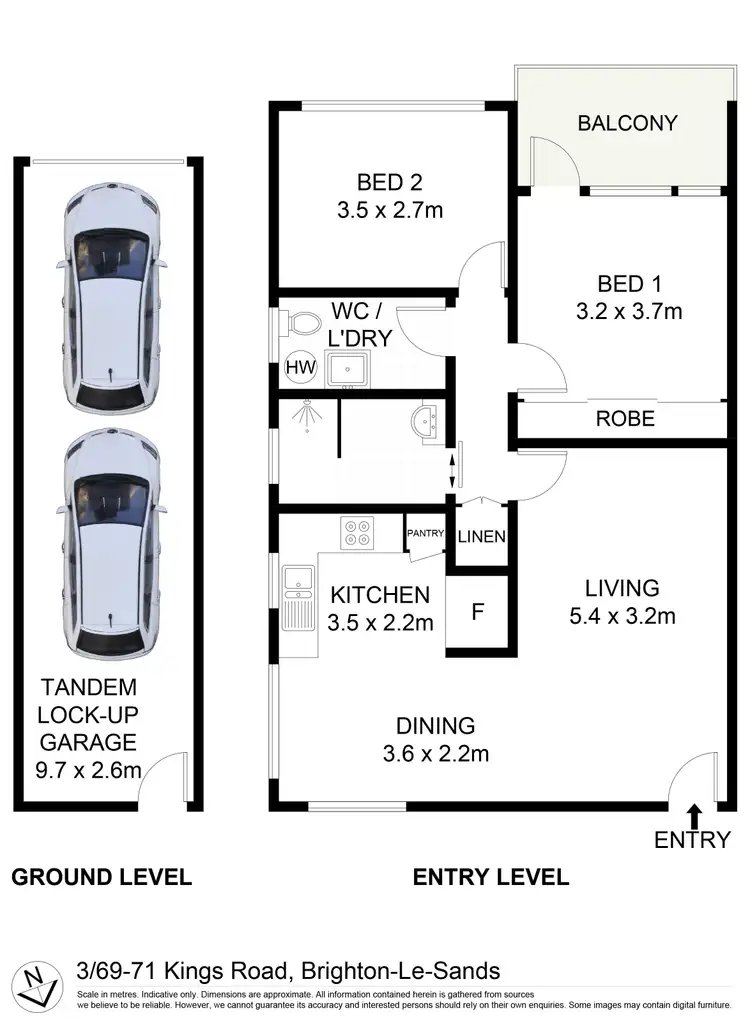 Floorplan of Homely unit listing, 3/69-71 Kings Road, Brighton-Le-Sands NSW 2216