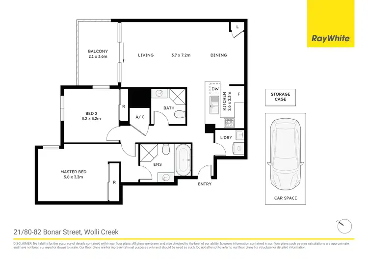 Floorplan of Homely apartment listing, 21/80-82 Bonar Street, Wolli Creek NSW 2205