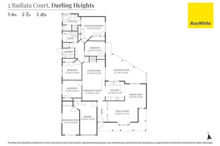Floorplan of Homely house listing, 2 Radiata Court, Darling Heights QLD 4350