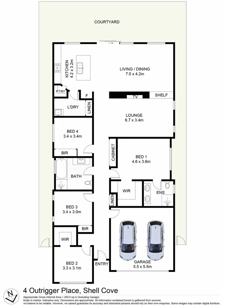 Floorplan of Homely house listing, 4 Outrigger Place, Shell Cove NSW 2529