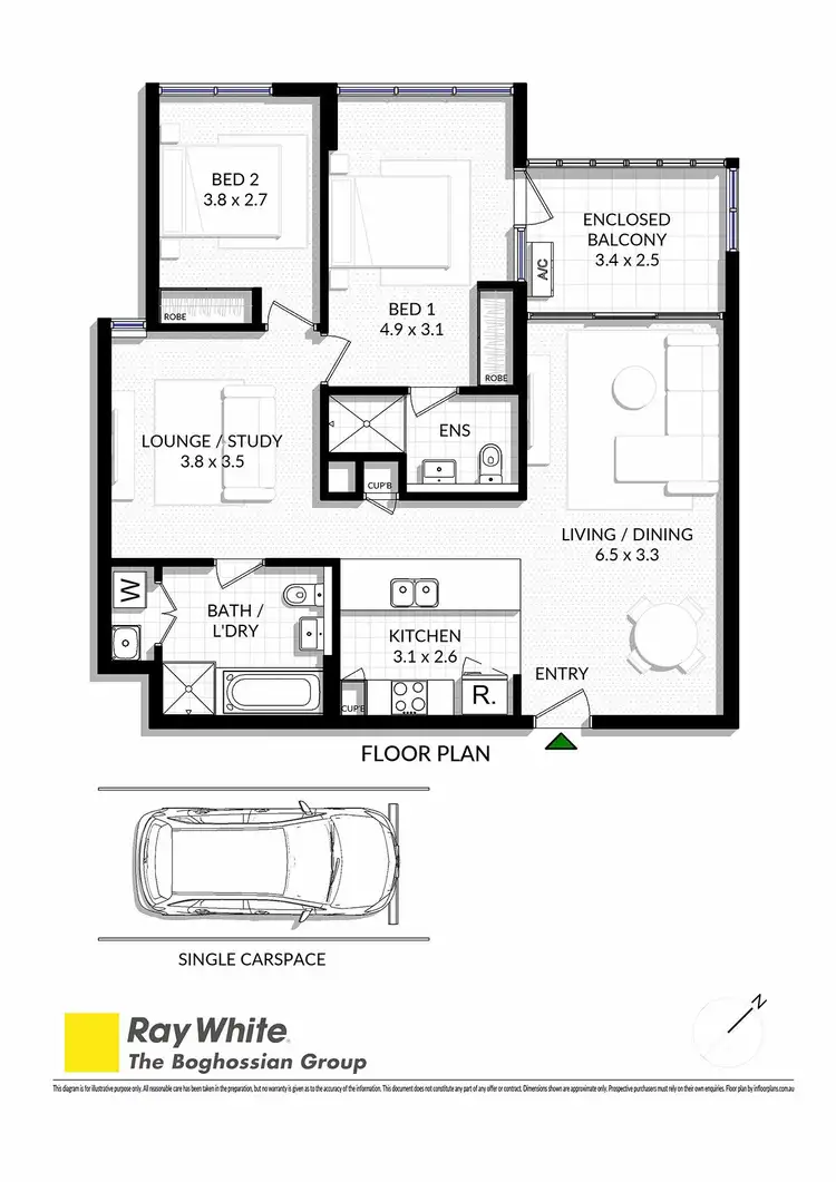 Floorplan of Homely unit listing, 205/11d Mashman Avenue, Kingsgrove NSW 2208